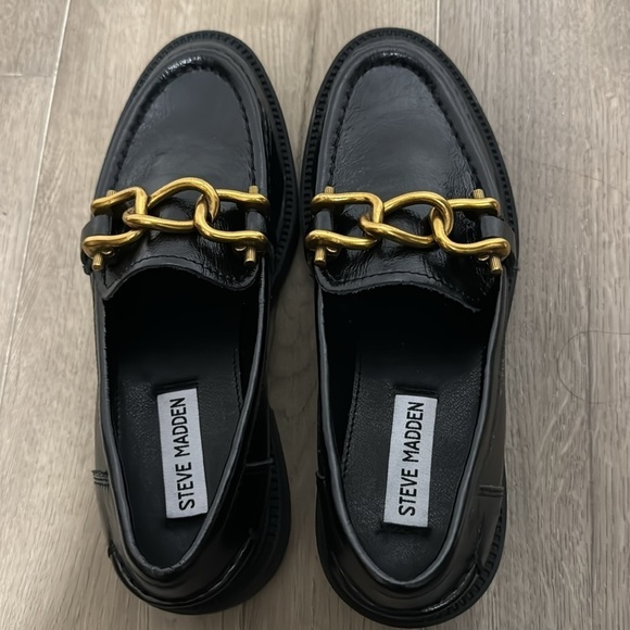 NEW! Steve Madden Black Leather Karmine Loafer - Size 6 - Picture 15 of 16